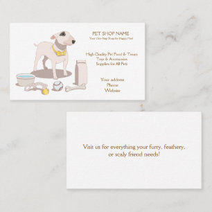 Customizable pet shop business card