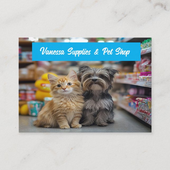 Customizable Pet Shop Business Card  (Front)
