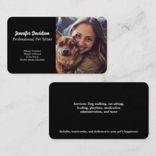Customizable Pet Sitter Business Card 
