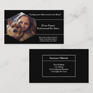 Customizable Pet Sitter Business Card 