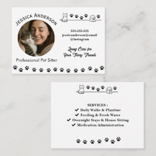 Customizable Pet Sitter Business Card 