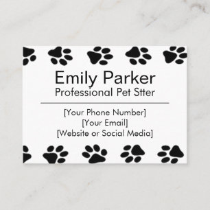 Customizable Pet Sitter Business Card 
