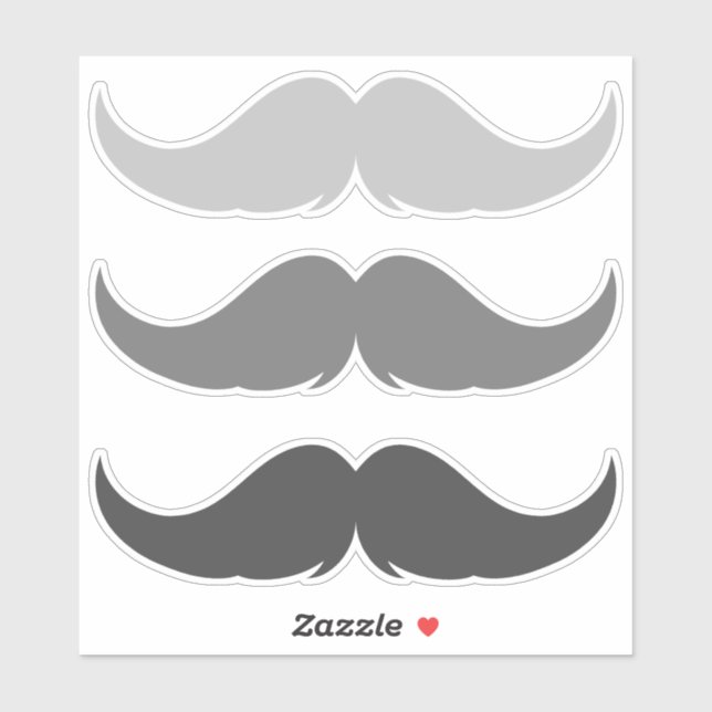 Customizable Petite Handlebar Moustache (Sheet)