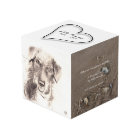 Customizable Pets memorial Photo Cube add poem