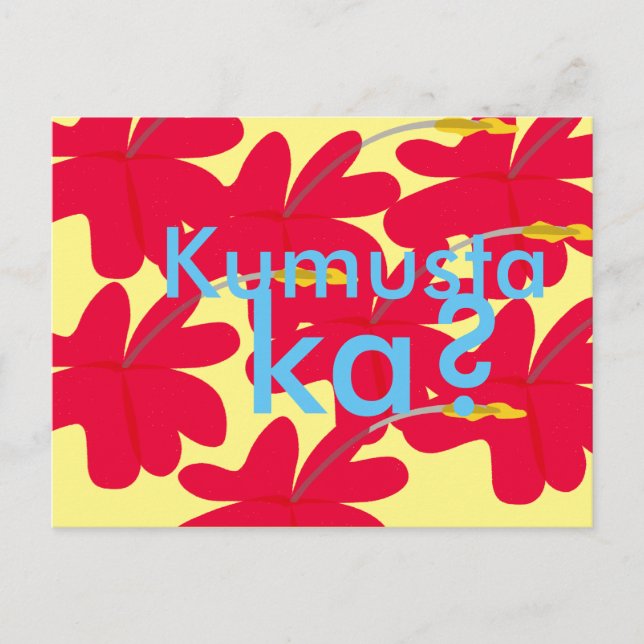 Customizable Philippine Kumusta Ka? Postcard (Front)