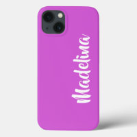 Customizable phone case single color add your name