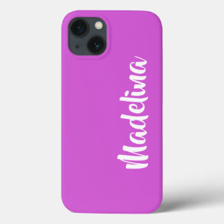 Customizable phone case single color add your name