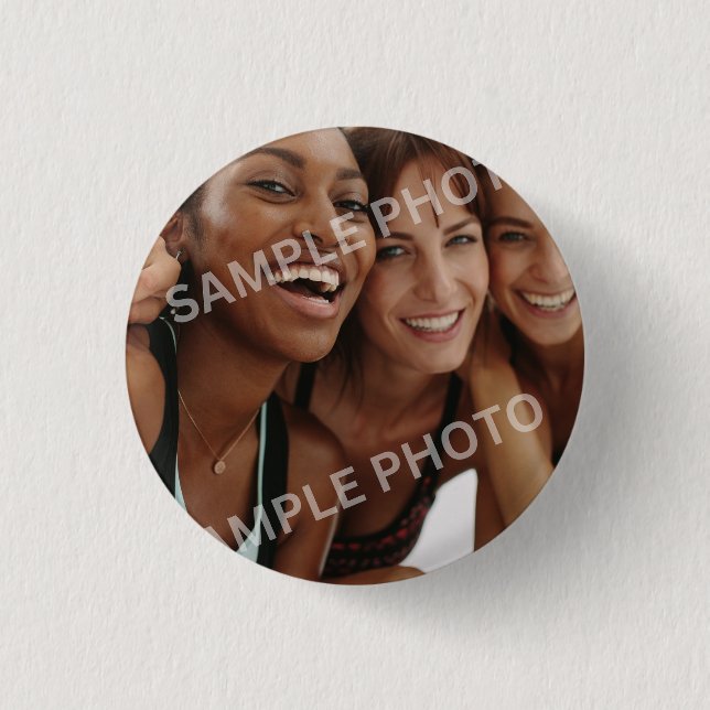Customizable Photo  1 Inch Round Button (Front)