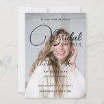 Customizable Photo and Black Text Bridal Shower Invitation<br><div class="desc">This minimalist bridal shower invitation is ready to be personalized! Please click on 'Personalize this template' for more advanced customizations.</div>