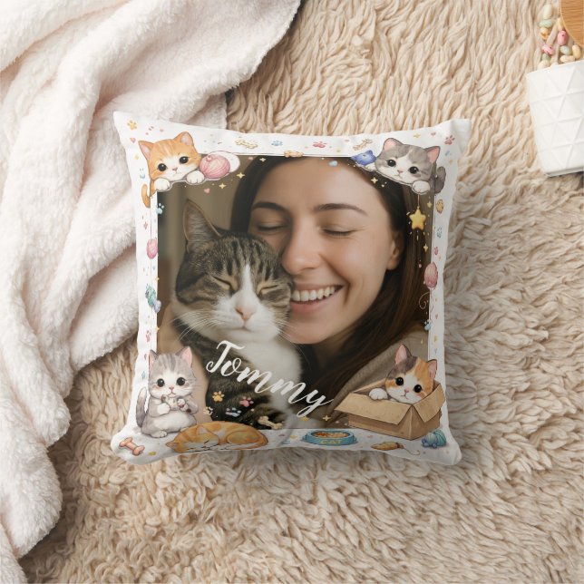 Customizable Photo and Name Pillow for Pet Lovers (Blanket)