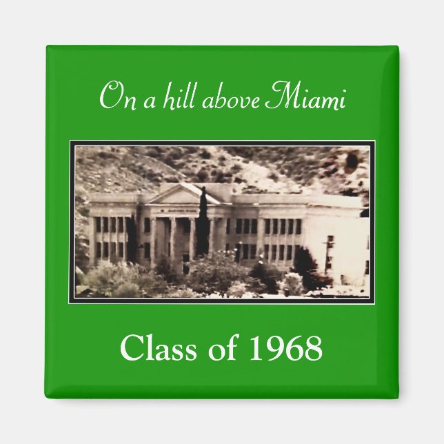 Customizable Photo and Text Magnets in Your Colour (Front)