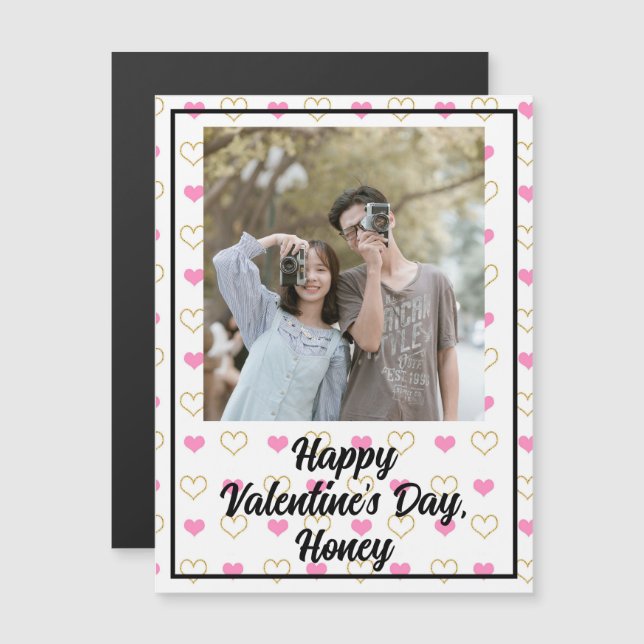 Customizable Photo and Text Valentine's Day Card (Front/Back)