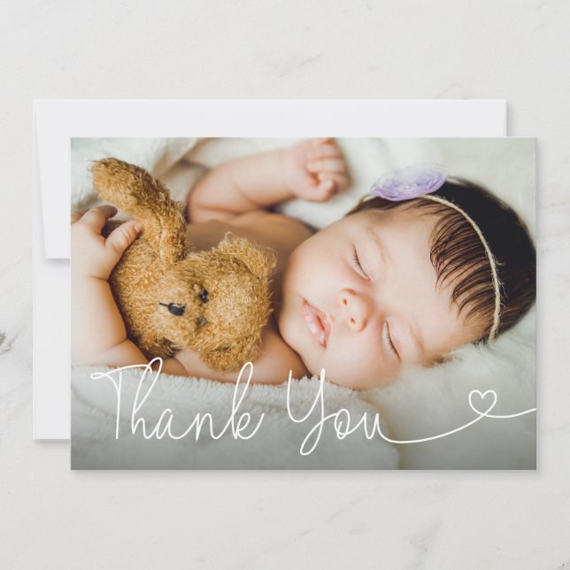 Customizable Photo Baby Girl Birth Announcement (Front)