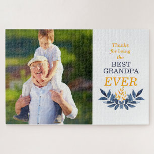 Customizable Photo Best Grandpa  Jigsaw Puzzle