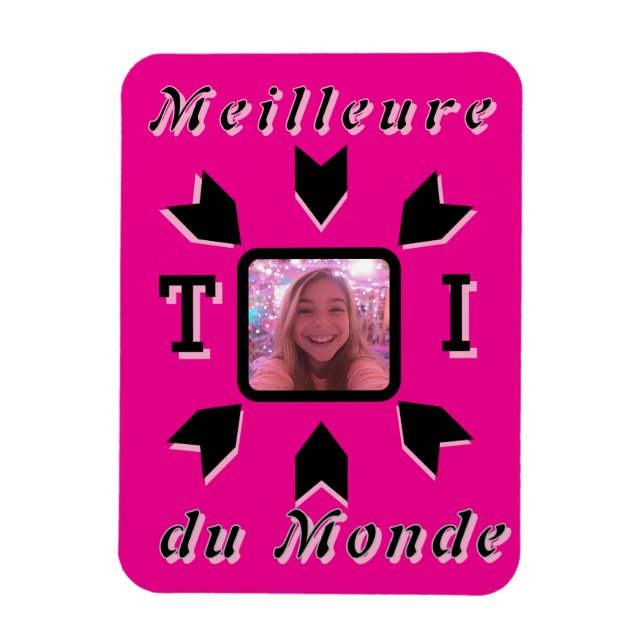 Customizable photo "Best TOP of the World" Magnet (Vertical)