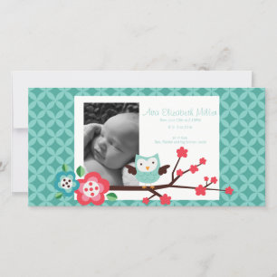 Customizable Photo Birth Announcement
