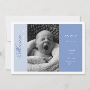Customizable Photo Birth Announcement Boy