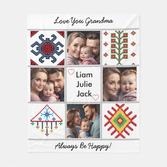 Customizable Photo Blanket Collage (Front)