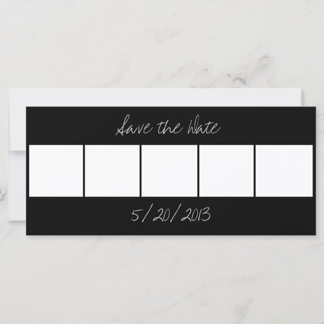 Customizable Photo Booth Save the Date Cards (Front)