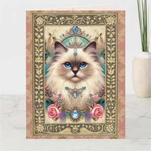 Customizable Photo Card - Ragdoll Cat Birthday