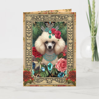 Customizable Photo Card - White Poodle