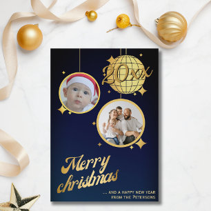 Customizable photo christmas 2024 Holiday Postcard