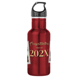 Customizable Photo Class of 202X Graduation 532 Ml Water Bottle