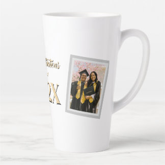 Customizable Photo Class of 202X Graduation Latte Mug