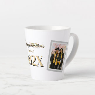 Customizable Photo Class of 202X Graduation Latte Mug