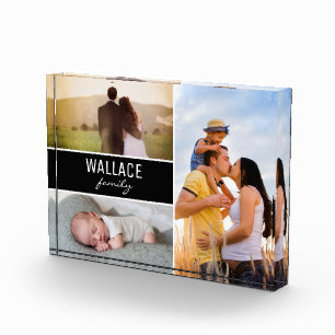 Customizable Photo Collage Family Script Keepsake