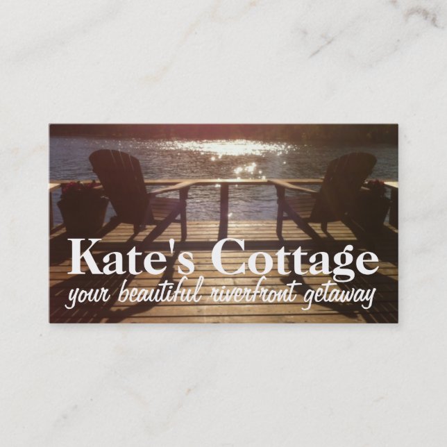 Customizable Photo Cottage Business Cards (Front)