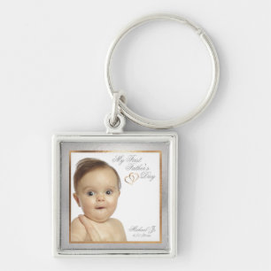 Customizable Photo First Father's Day Key Chain