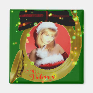 Customizable Photo Frame Christmas Magnet