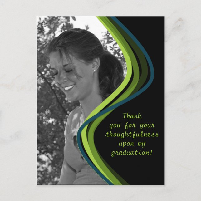 Customizable Photo - Graduation Thank You Card (Front)