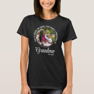 Customizable Photo GRANDMA ESTABLISHED T-Shirt