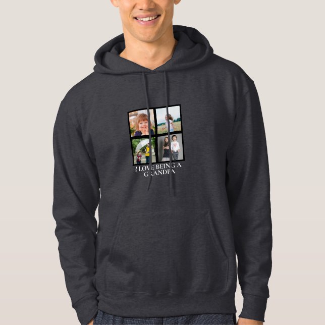 Customizable Photo Grid Simple Design Hoodie (Front)