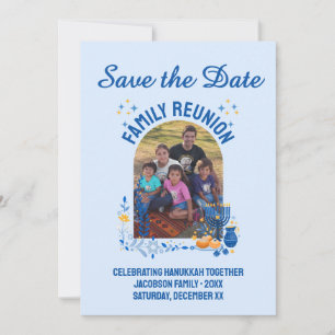 Customizable Photo HANUKKAH FAMILY REUNION Save The Date