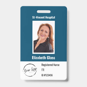 Customizable Photo ID Badge with Logo