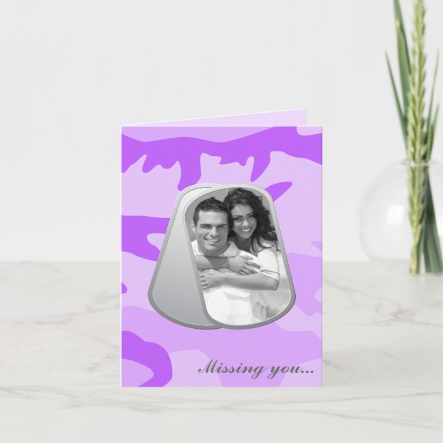 Customizable Photo in Dog Tags Card (Front)