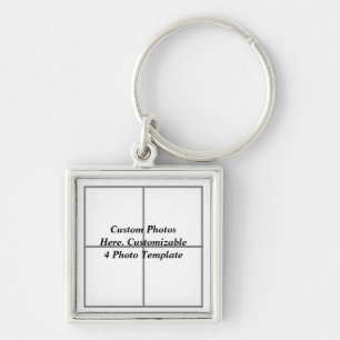 Customizable photo keychains, 4 Photo Template Keychain