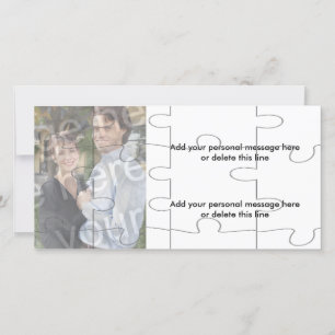 Customizable Photo "Mock" Puzzle Card - 12 pieces