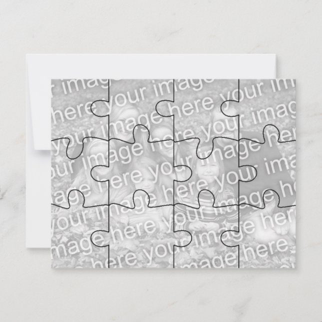 Customizable Photo "Mock" Puzzle Card-12 pieces (Front)