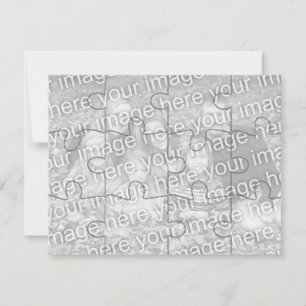 Customizable Photo "Mock" Puzzle Card-12 pieces