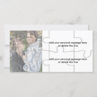 Customizable Photo "Mock" Puzzle Card - 8 pieces