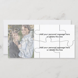 Customizable Photo "Mock" Puzzle Card - 8 pieces