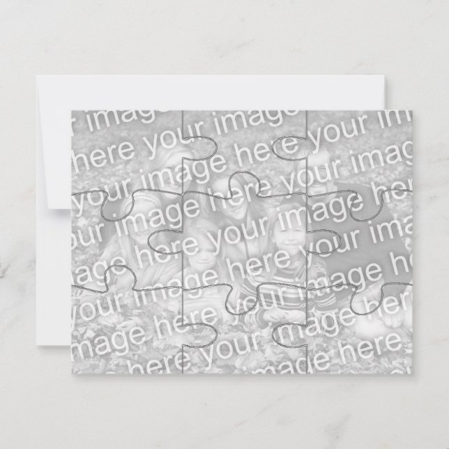 Customizable Photo "Mock" Puzzle Card-9 pieces (Front)
