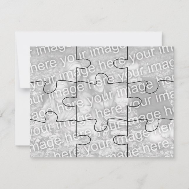 Customizable Photo "Mock" Puzzle Card-9 pieces (Front)