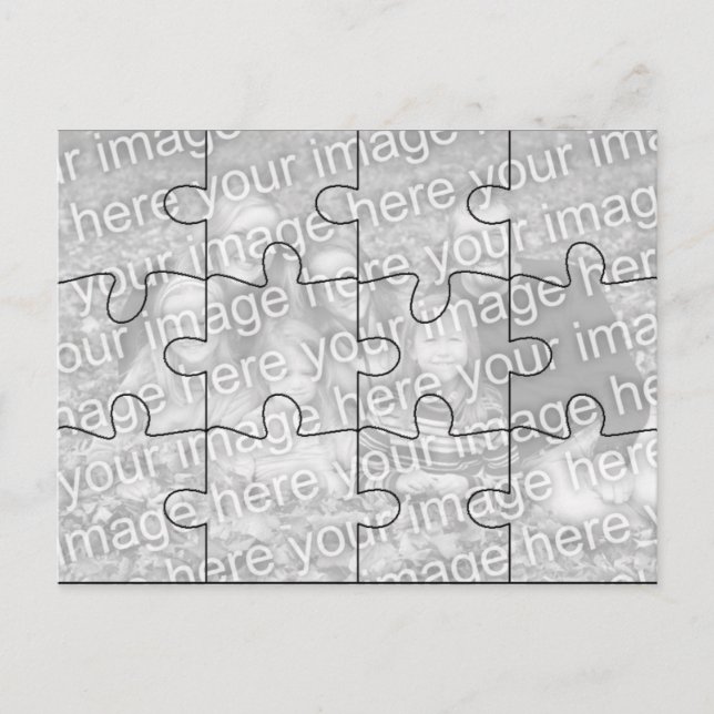 Customizable Photo "Mock" Puzzle Post Card (Front)