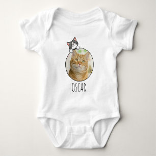 Customizable  Photo+Name Baby Bodysuit
