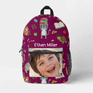 Customizable Photo & Name Kids Back-to-School Printed Backpack
